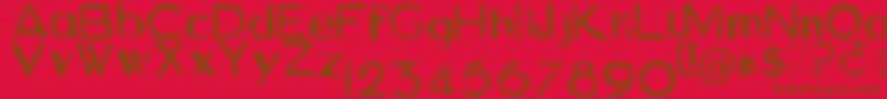 AsylumRegular Font – Brown Fonts on Red Background