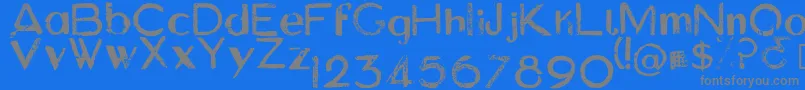 AsylumRegular Font – Gray Fonts on Blue Background
