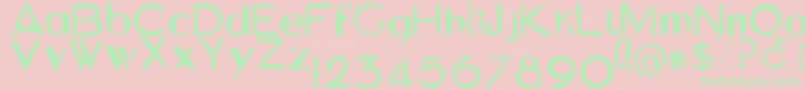 AsylumRegular Font – Green Fonts on Pink Background