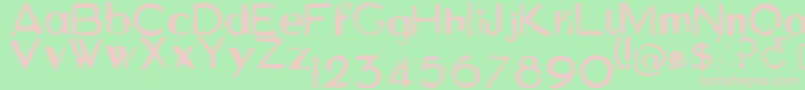 AsylumRegular Font – Pink Fonts on Green Background