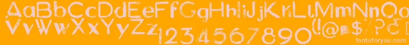 AsylumRegular Font – Pink Fonts on Orange Background