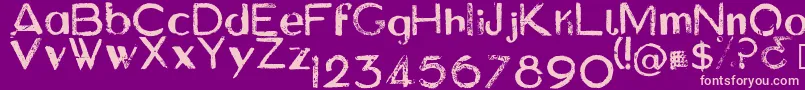 AsylumRegular Font – Pink Fonts on Purple Background