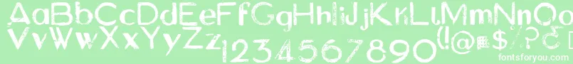 AsylumRegular Font – White Fonts on Green Background