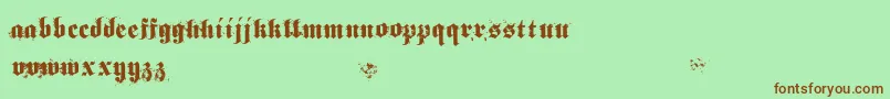 Gothical Font – Brown Fonts on Green Background