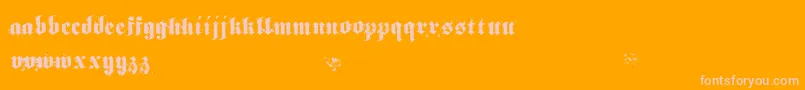 Gothical Font – Pink Fonts on Orange Background