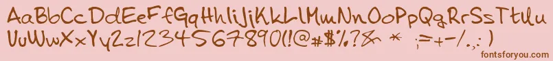 Tena Font – Brown Fonts on Pink Background