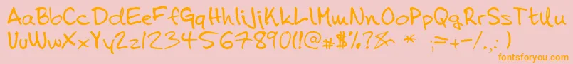 Tena Font – Orange Fonts on Pink Background