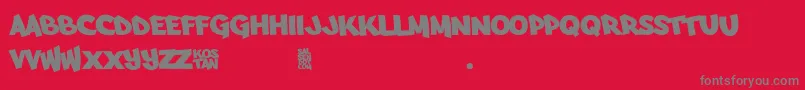 Arfmoochikncheez Font – Gray Fonts on Red Background