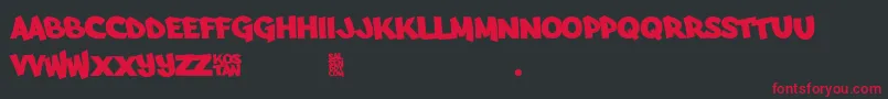 Arfmoochikncheez Font – Red Fonts on Black Background