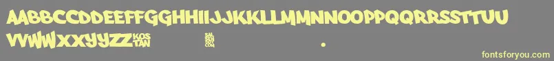 Arfmoochikncheez Font – Yellow Fonts on Gray Background