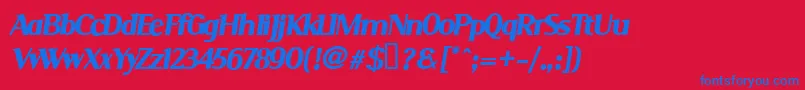 フォントSeribli – 赤い背景に青い文字