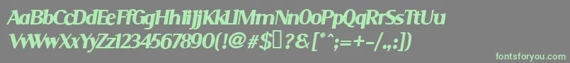 Seribli Font – Green Fonts on Gray Background