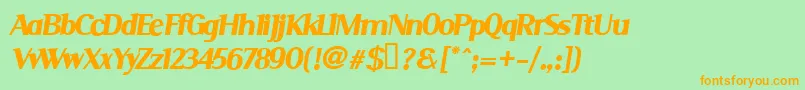 Seribli Font – Orange Fonts on Green Background