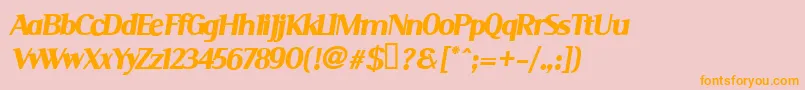 Seribli Font – Orange Fonts on Pink Background