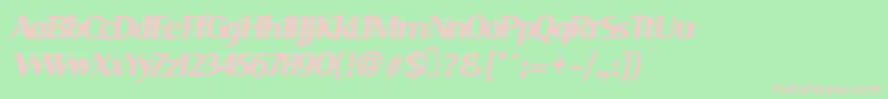 Seribli Font – Pink Fonts on Green Background