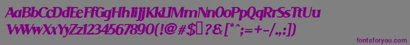 Шрифт Seribli – фиолетовые шрифты на сером фоне