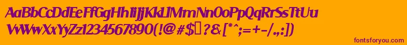 Seribli Font – Purple Fonts on Orange Background