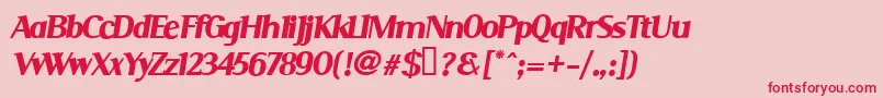 Seribli Font – Red Fonts on Pink Background