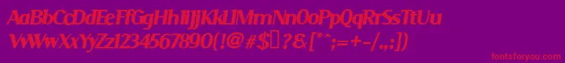 Seribli Font – Red Fonts on Purple Background