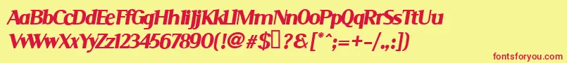 Seribli Font – Red Fonts on Yellow Background