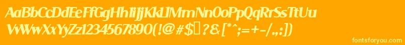 Seribli Font – Yellow Fonts on Orange Background