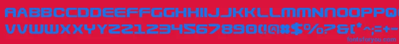 Usuziv2 Font – Blue Fonts on Red Background