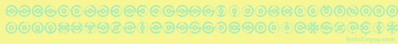Шрифт Nucleus – зелёные шрифты на жёлтом фоне