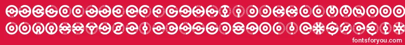 Nucleus Font – White Fonts on Red Background