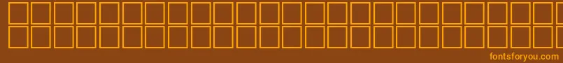 AlBsherOutline-Schriftart – Orangefarbene Schriften auf braunem Hintergrund