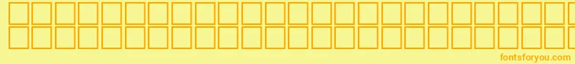 フォントAlBsherOutline – オレンジの文字が黄色の背景にあります。