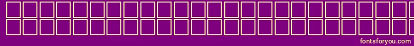 フォントAlBsherOutline – 紫の背景に黄色のフォント