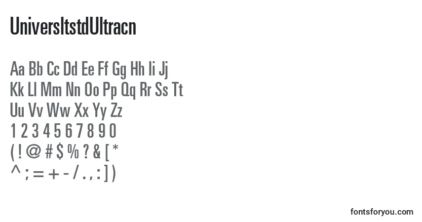 UniversltstdUltracn Font – alphabet, numbers, special characters
