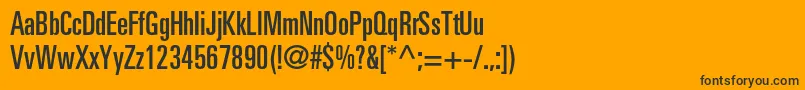 UniversltstdUltracn Font – Black Fonts on Orange Background