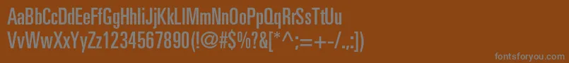 UniversltstdUltracn Font – Gray Fonts on Brown Background