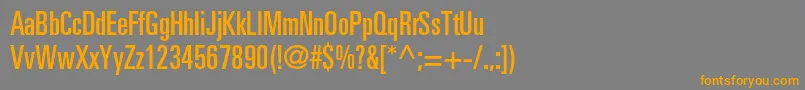 UniversltstdUltracn Font – Orange Fonts on Gray Background