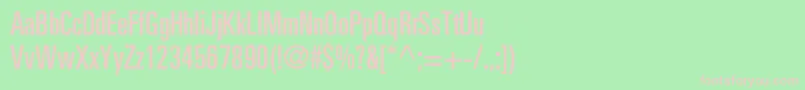 UniversltstdUltracn Font – Pink Fonts on Green Background