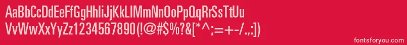 UniversltstdUltracn Font – Pink Fonts on Red Background