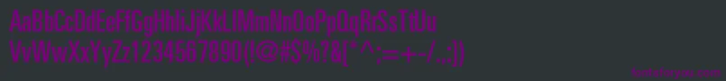 Czcionka UniversltstdUltracn – fioletowe czcionki na czarnym tle
