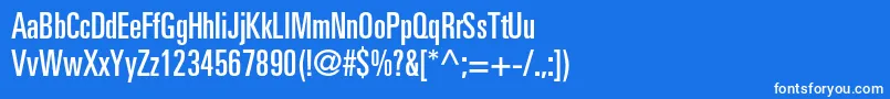Шрифт UniversltstdUltracn – белые шрифты на синем фоне