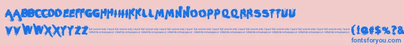 Sleeperzzz Font – Blue Fonts on Pink Background