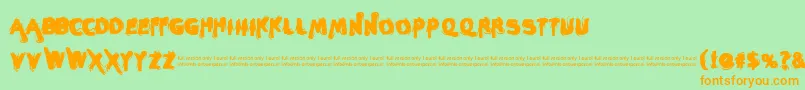 Sleeperzzz Font – Orange Fonts on Green Background