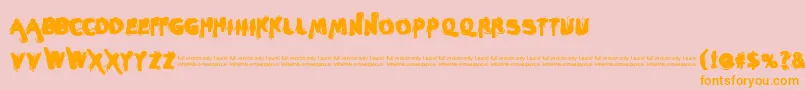 Sleeperzzz-Schriftart – Orangefarbene Schriften auf rosa Hintergrund