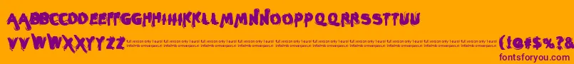 Sleeperzzz Font – Purple Fonts on Orange Background