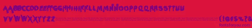 Sleeperzzz Font – Purple Fonts on Red Background