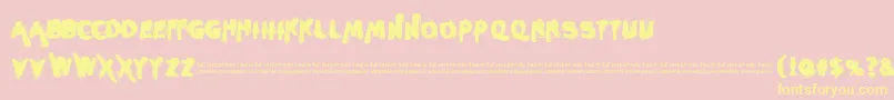 Sleeperzzz-Schriftart – Gelbe Schriften auf rosa Hintergrund