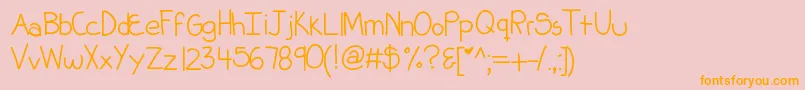 Kbhabitscanbebroken Font – Orange Fonts on Pink Background