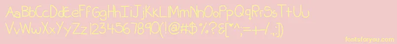 Kbhabitscanbebroken Font – Yellow Fonts on Pink Background