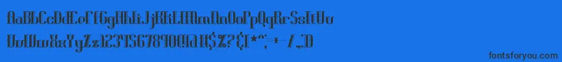 Шрифт Blonirex – чёрные шрифты на синем фоне