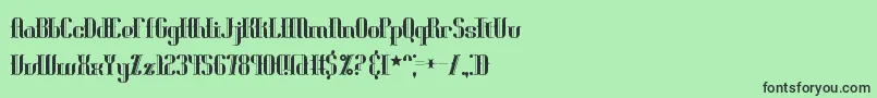 Шрифт Blonirex – чёрные шрифты на зелёном фоне