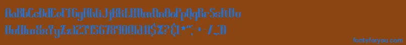 Blonirex-fontti – siniset fontit ruskealla taustalla